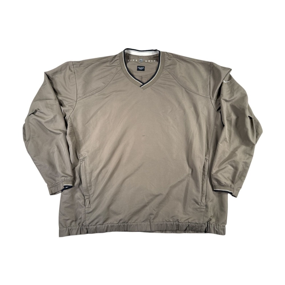 VTG Nike Golf Men's Pullover V-Neck Windbreaker Mens‎ Size 2XL Long Sleeve Light